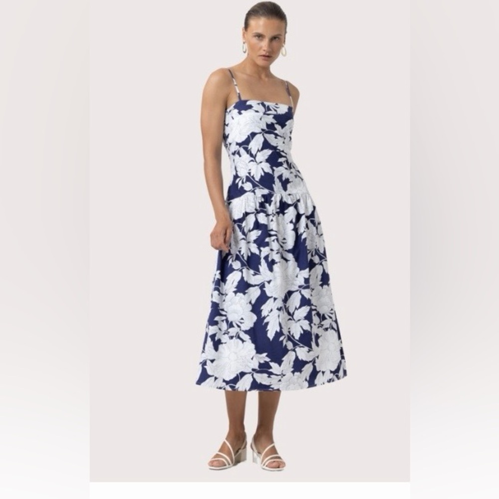 LUSANA Alex Poplin Rosa dress NWTs sz M